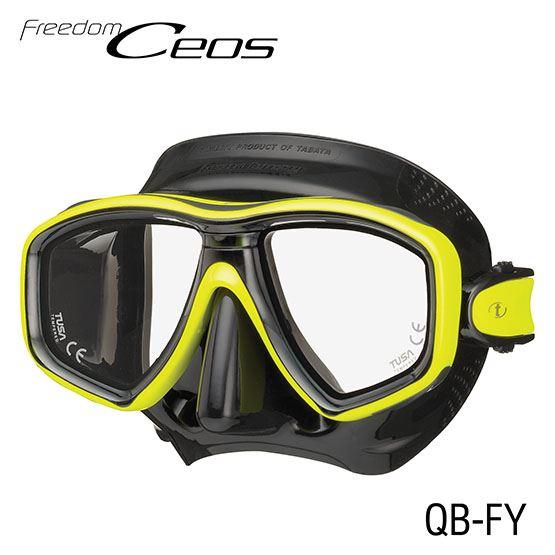 Tusa Ceos Mask - Black/Flash Yellow - Scuba Choice