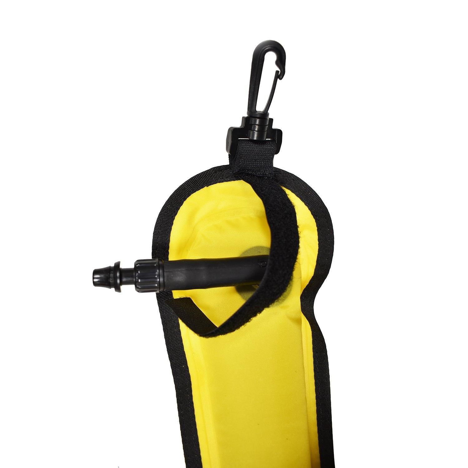 Scuba Diving 4ft Dark Yellow Surface Marker Signal Tube w/ Plastic Clip - Scuba Choice