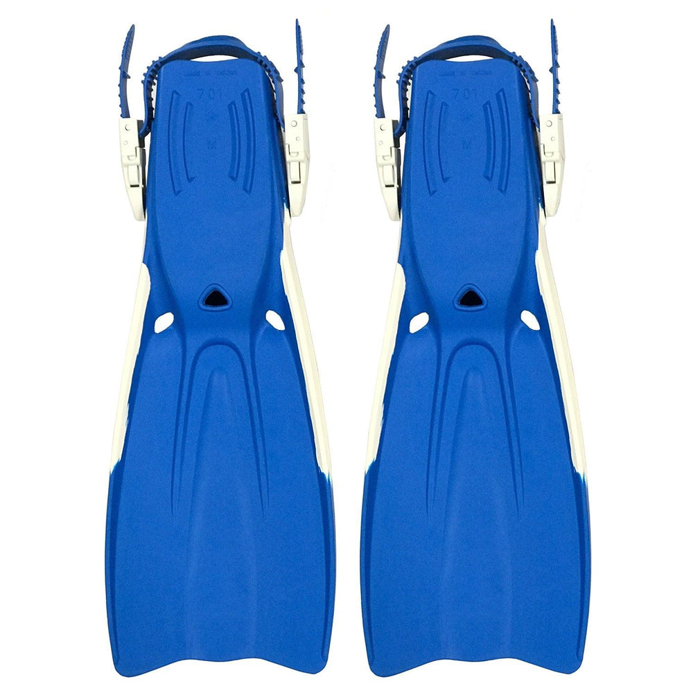 Scuba Choice Palantic Open Heel Rubber Dive Fins with Bag, Blue - Scuba Choice