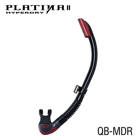 Tusa Platina Hyperdry Ii Scuba Diving Snorkel - Black/Metallic Dark Red - Scuba Choice