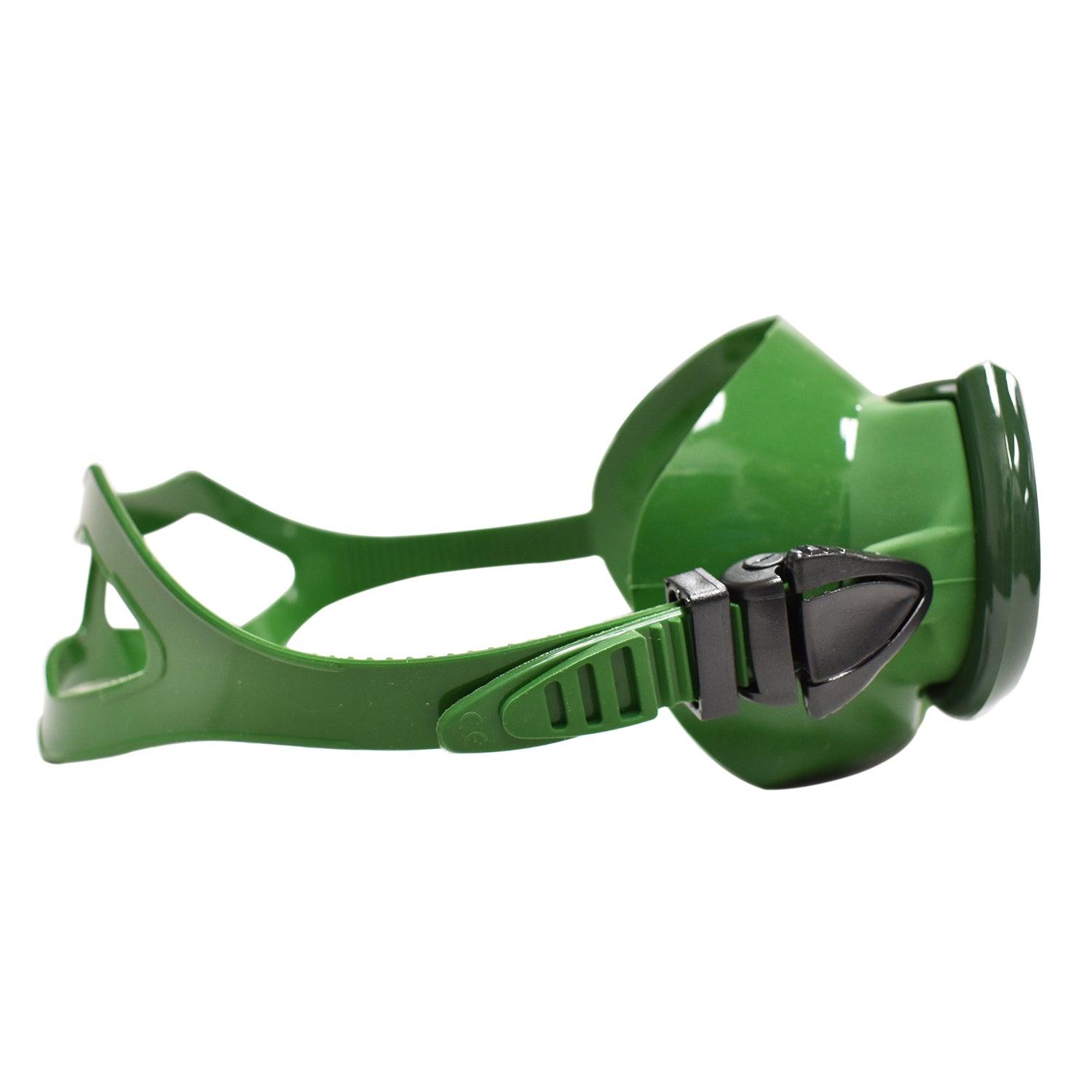 Scuba Diving Spearfishing Free Dive Low Volume Green Silicone Mask - Scuba Choice