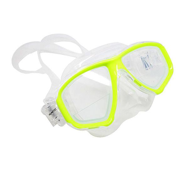 Palantic M36 Neon Yellow RX Farsighted Gauge Reader Lenses Dive/Snorkeling Mask - Scuba Choice