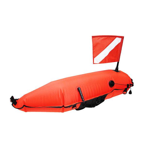 Palantic Spearfishing 420D Nylon Torpedo Buoy Float w/ Oral Inflator & Dive Flag - Scuba Choice