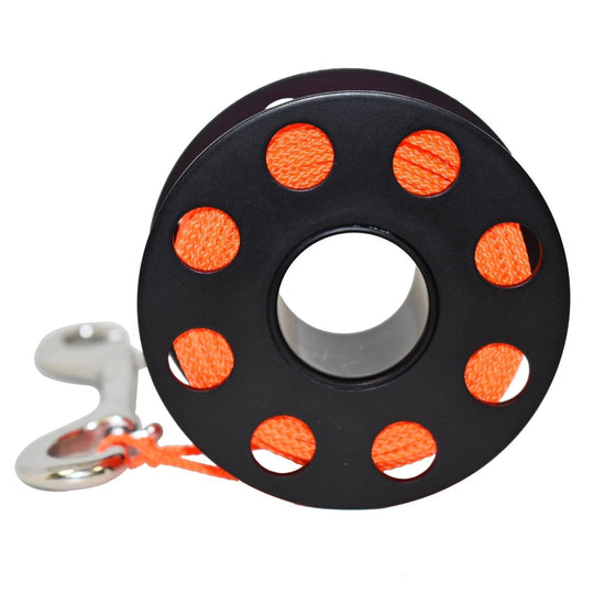 Scuba Choice Diving Compact Aluminum Finger Spool 75ft Dive Reel w/Bolt Snap - Scuba Choice