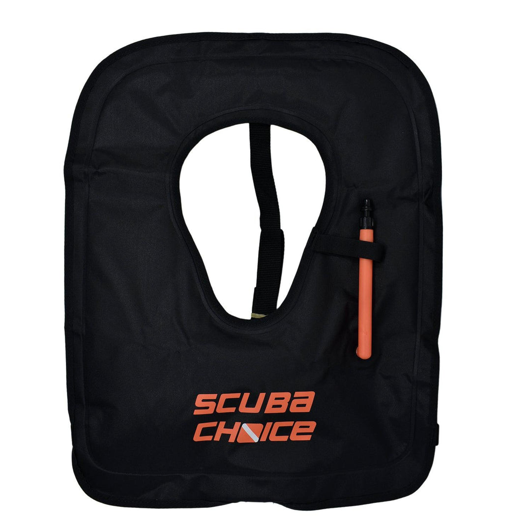 Scuba Choice Adult Black Snorkel Vest w/ Name Box, Large - Scuba Choice