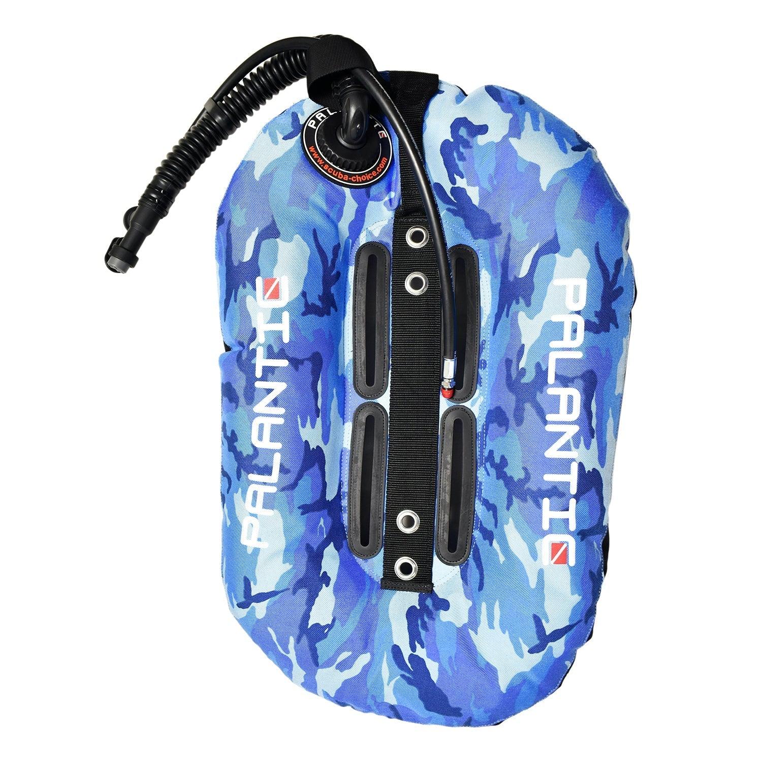 Palantic Neptune Pro Diving Donut Wing Single Tank 30lbs, Blue Camo w/ Black Accent - Scuba Choice