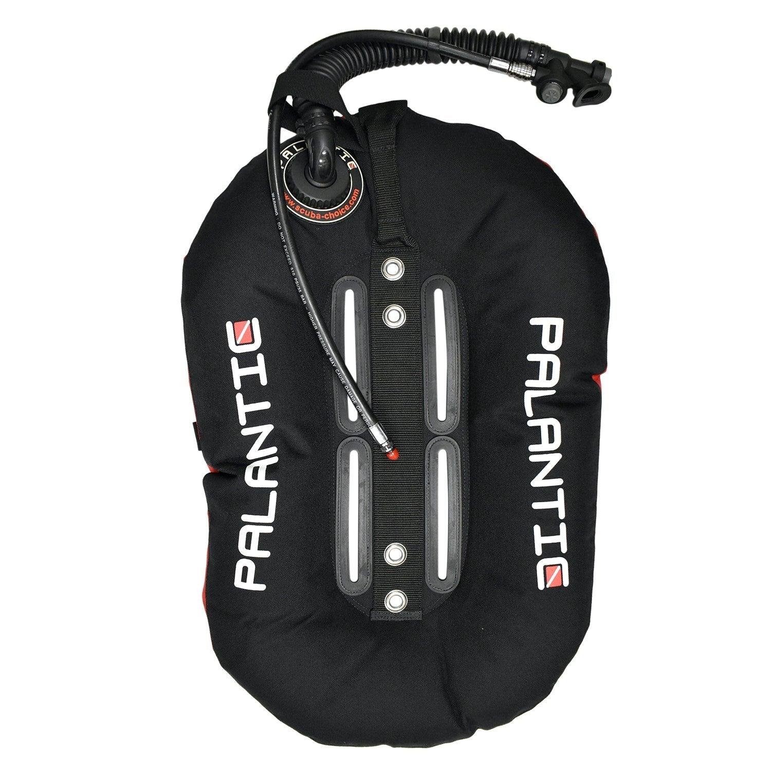 Palantic Neptune Pro Diving Donut Wing Single Tank 30lbs, Black w/ Orange Accent - Scuba Choice