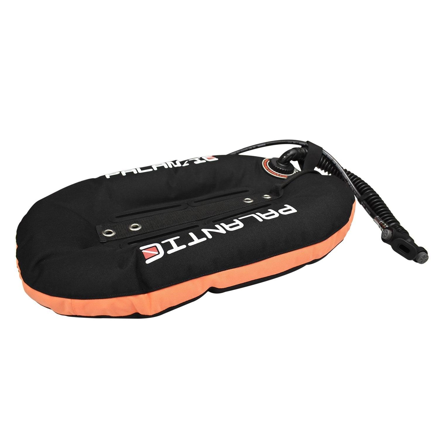 Palantic Neptune Pro Diving Donut Wing Single Tank 30lbs, Black w/ Orange Accent - Scuba Choice