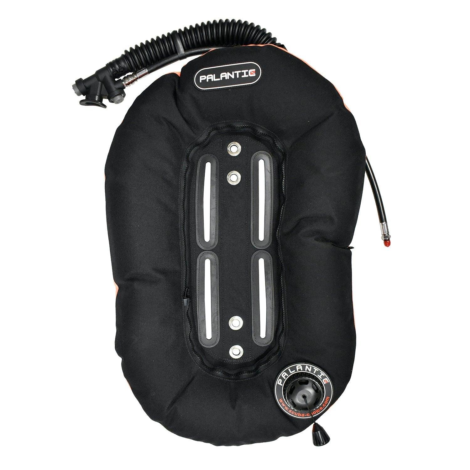 Palantic Neptune Pro Diving Donut Wing Single Tank 30lbs, Black w/ Orange Accent - Scuba Choice