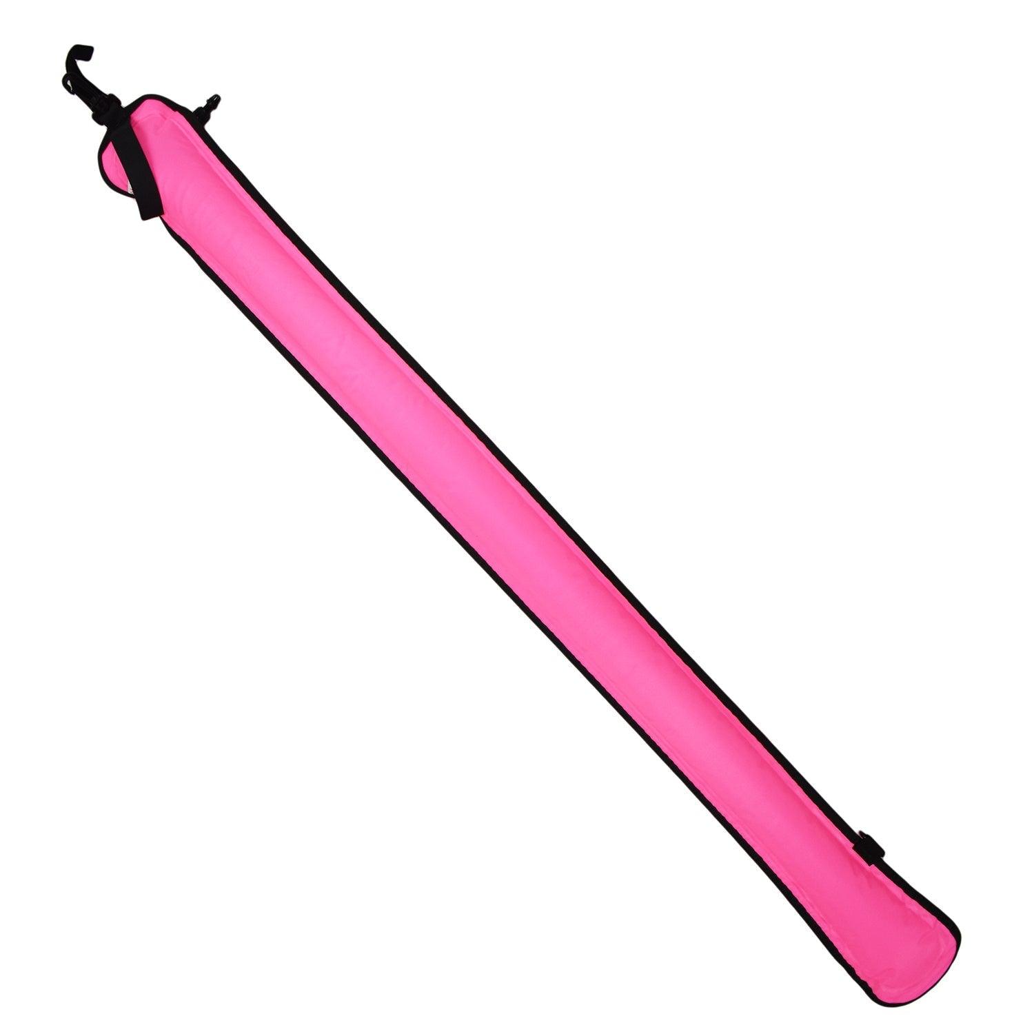 Scuba Diving 4ft Pink Surface Marker Signal Tube w/ Plastic Clip - Scuba Choice