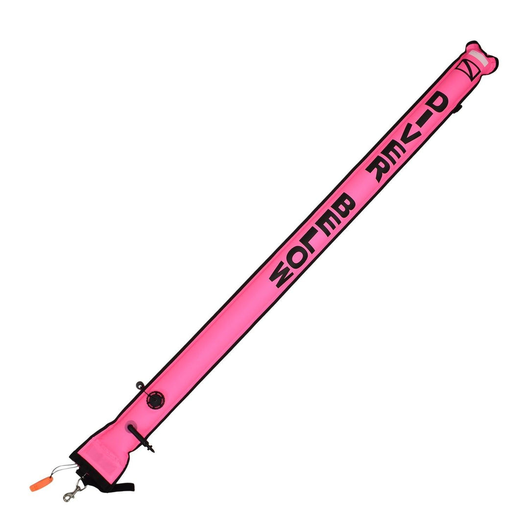 Scuba Diving 6ft Surface Marker with Lead Weight, Whistle, Snap, Pink - Scuba Choice