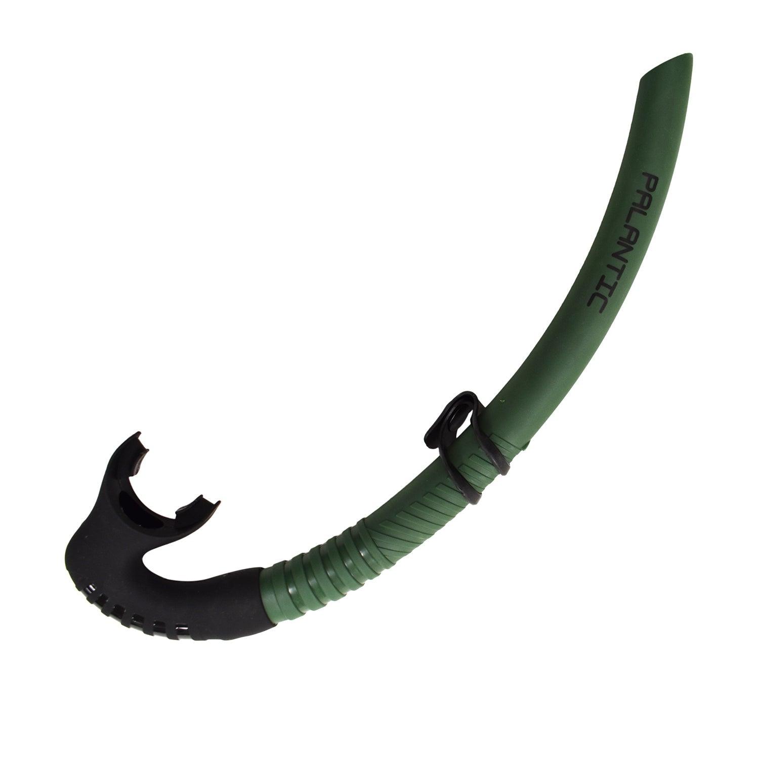 Palantic Green Spearfishing Free Dive Low Volume Flexible Snorkel - Scuba Choice