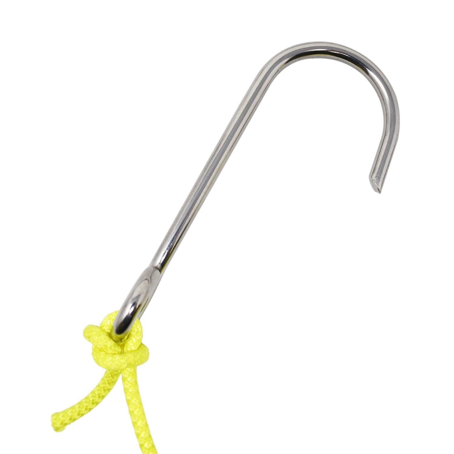 Scuba Diving Reef Drift Hook with 45" Line and Stainless Steel Clip Snap - Scuba Choice