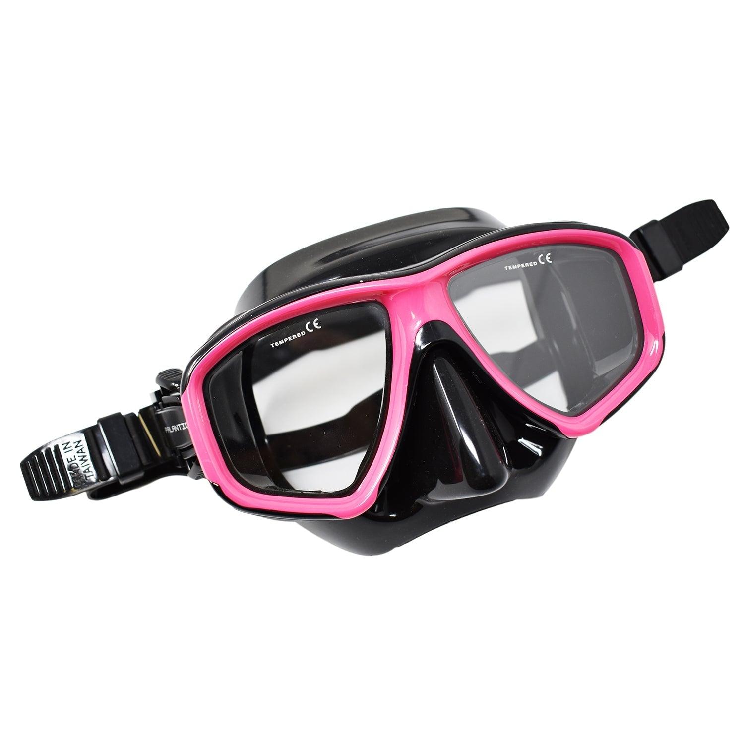 Palantic M36 Black/Hot Pink RX Farsighted Full Lenses Dive/Snorkeling Mask - Scuba Choice