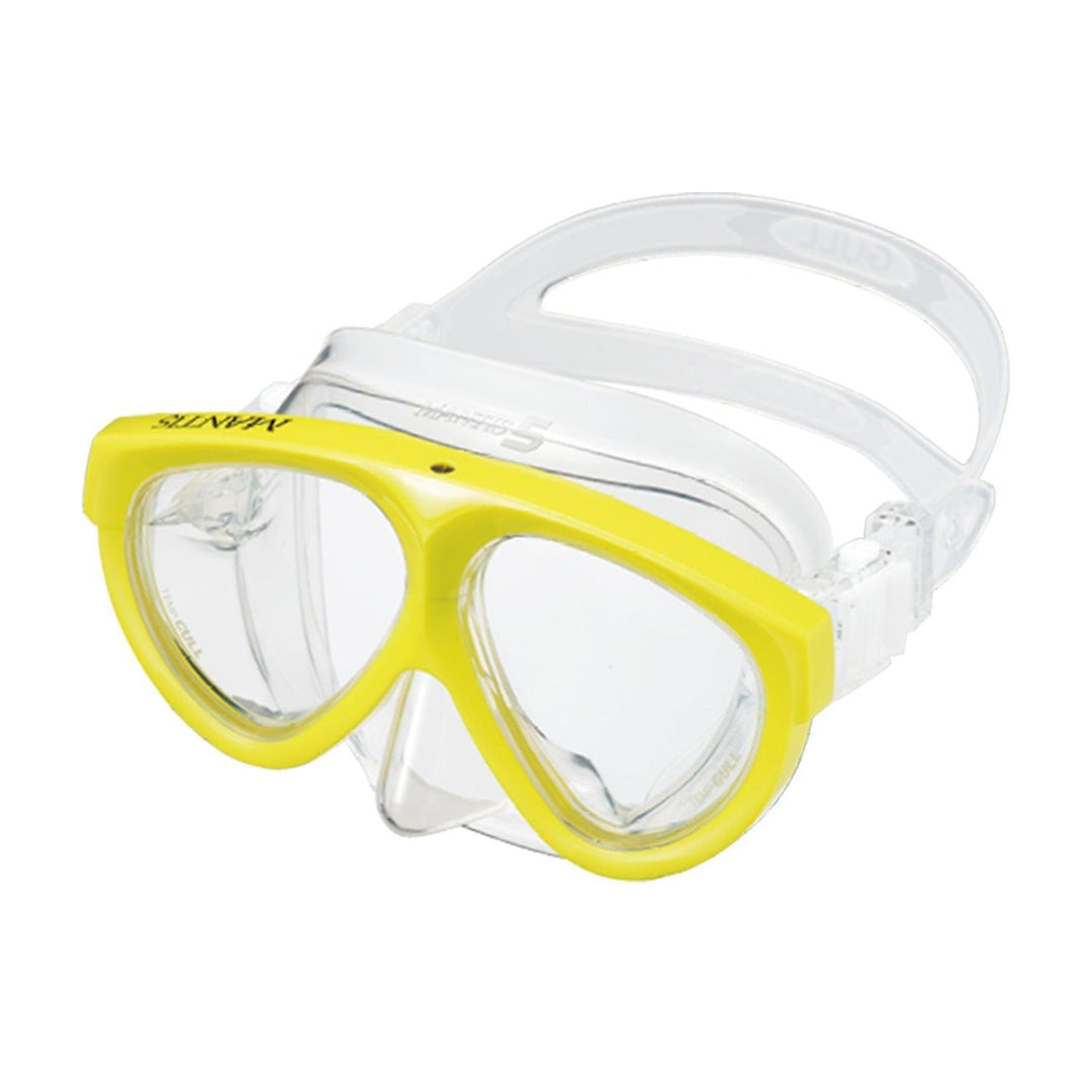 Gull Mantis 5 RX Nearsighted Clear/Yellow Dive Mask - Scuba Choice