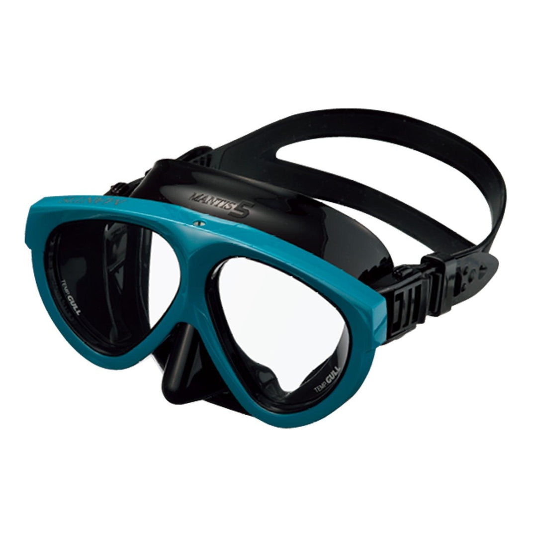 Gull Mantis 5 RX Nearsighted Black/Turquoise Dive Mask - Scuba Choice
