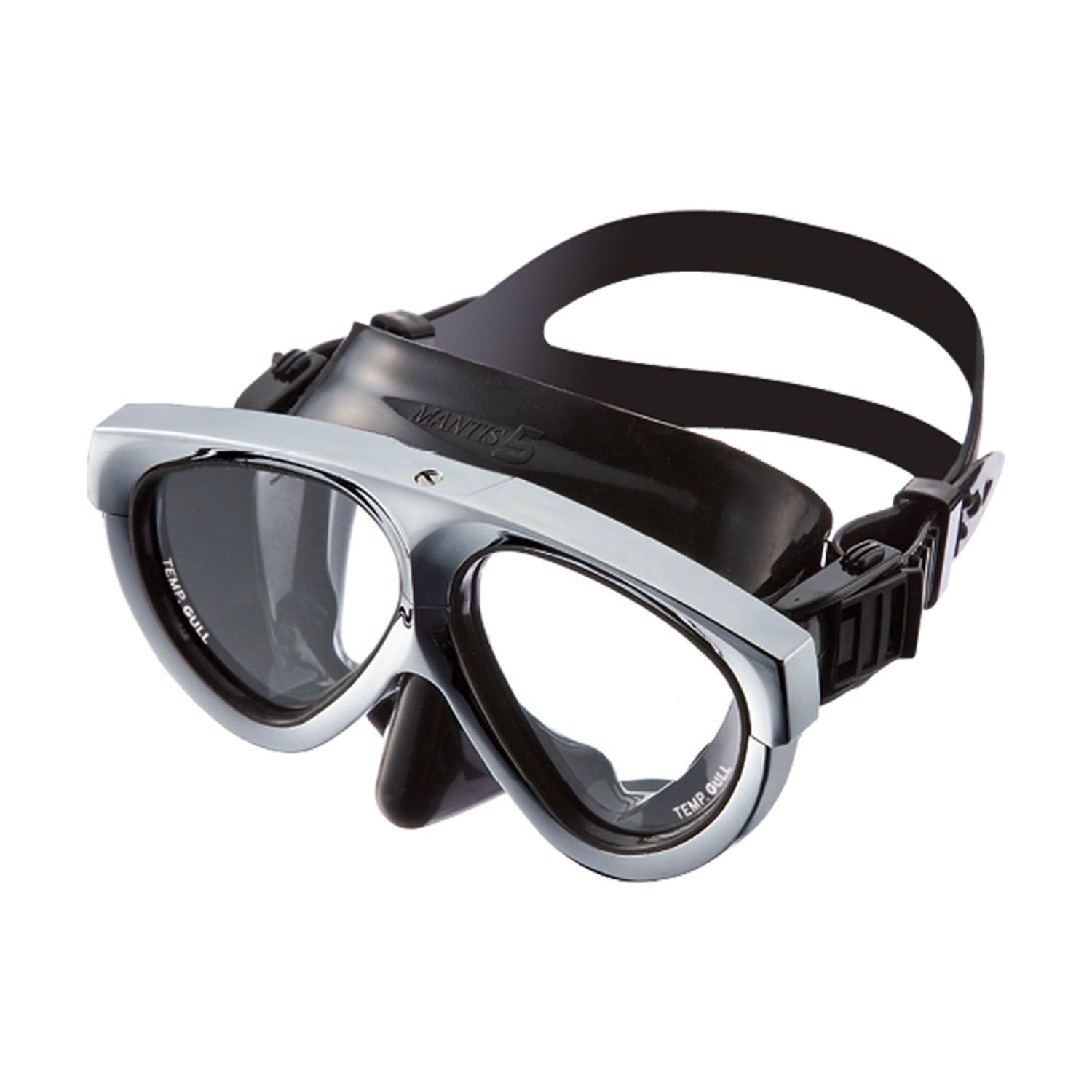 Gull Mantis 5 Black Silicone w/ Chrome Frame - Scuba Choice