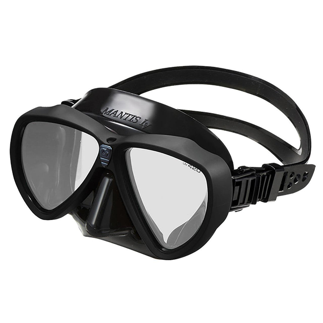 Gull Mantis LV RX Nearsighted Black/Rubber Black Dive Mask - Scuba Choice