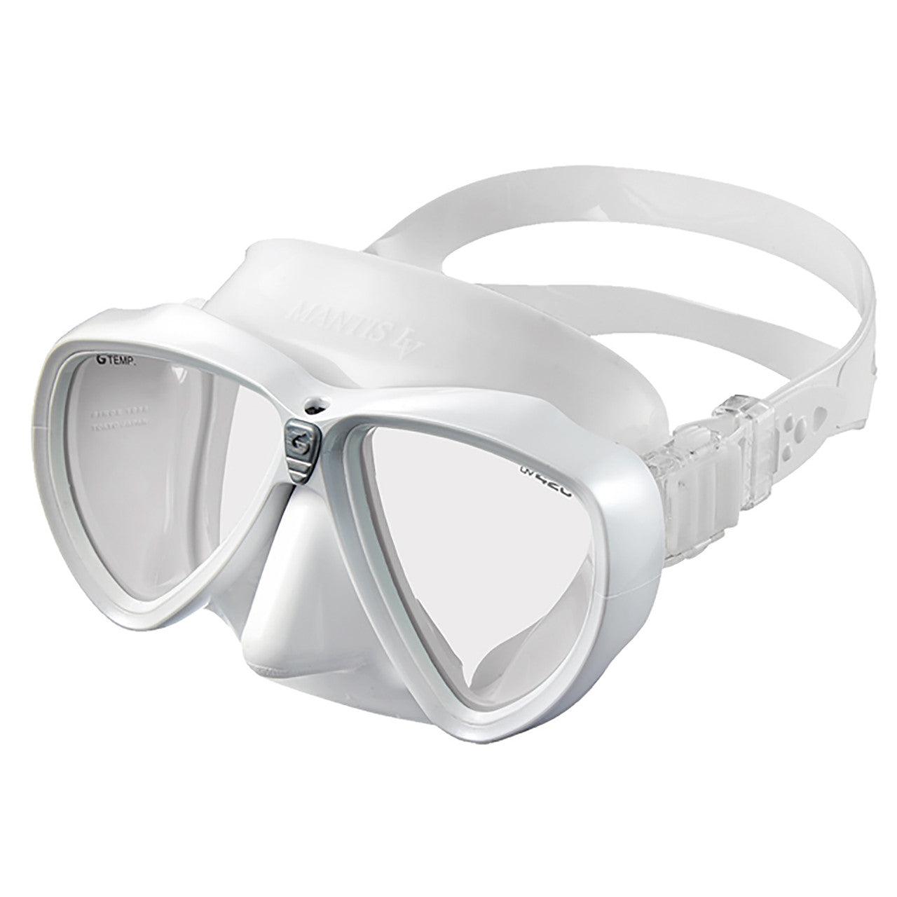 Gull Mantis LV RX Nearsighted White/Glass White Dive Mask – Scuba Choice