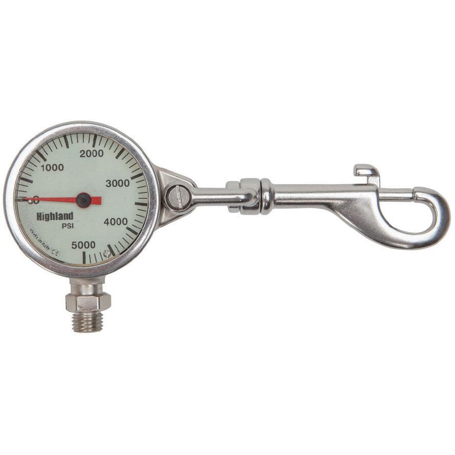 Highland Brass and Snap SPG Pressure Gauge (PSI) - Scuba Choice