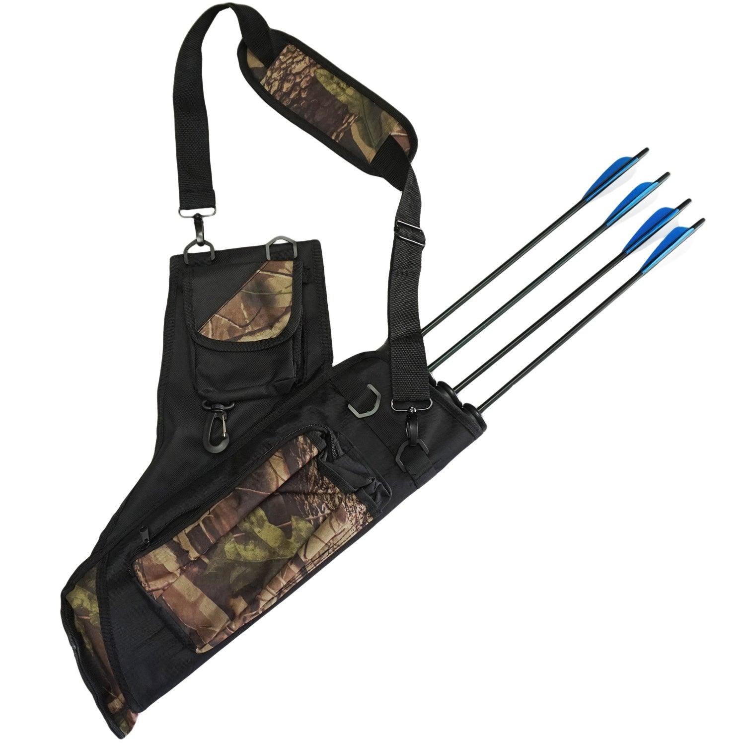 Safari Choice Archery Flip side 4-Tube Back Arrow Quiver Camo Black - Scuba Choice