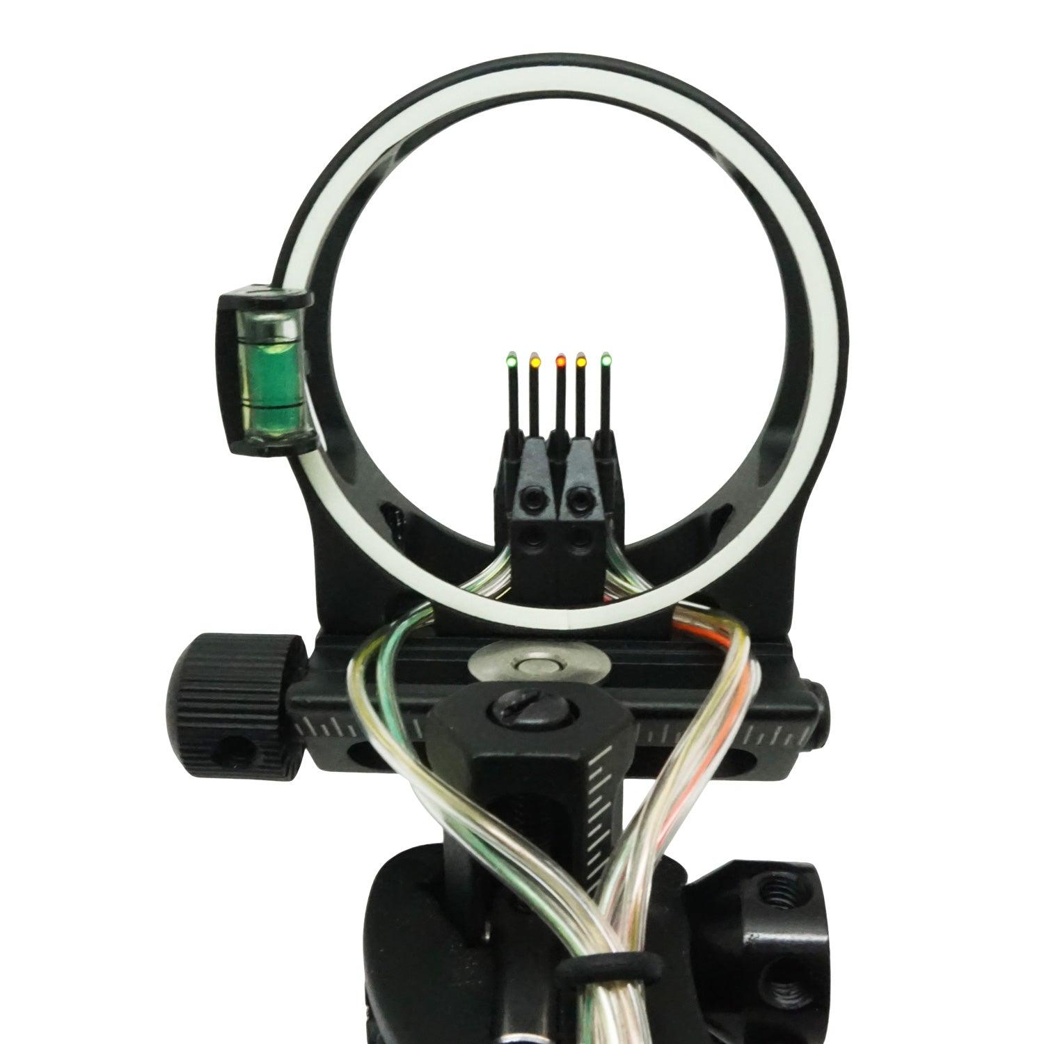 Safari Choice Archery 5-Pin 0.019" Bow Sight w/ Detachable Bracket, Black - Scuba Choice