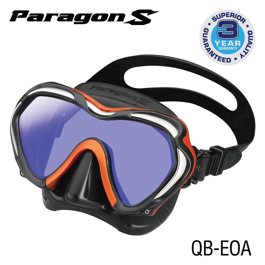 Tusa Paragon S Mask, Energy Orange - Scuba Choice