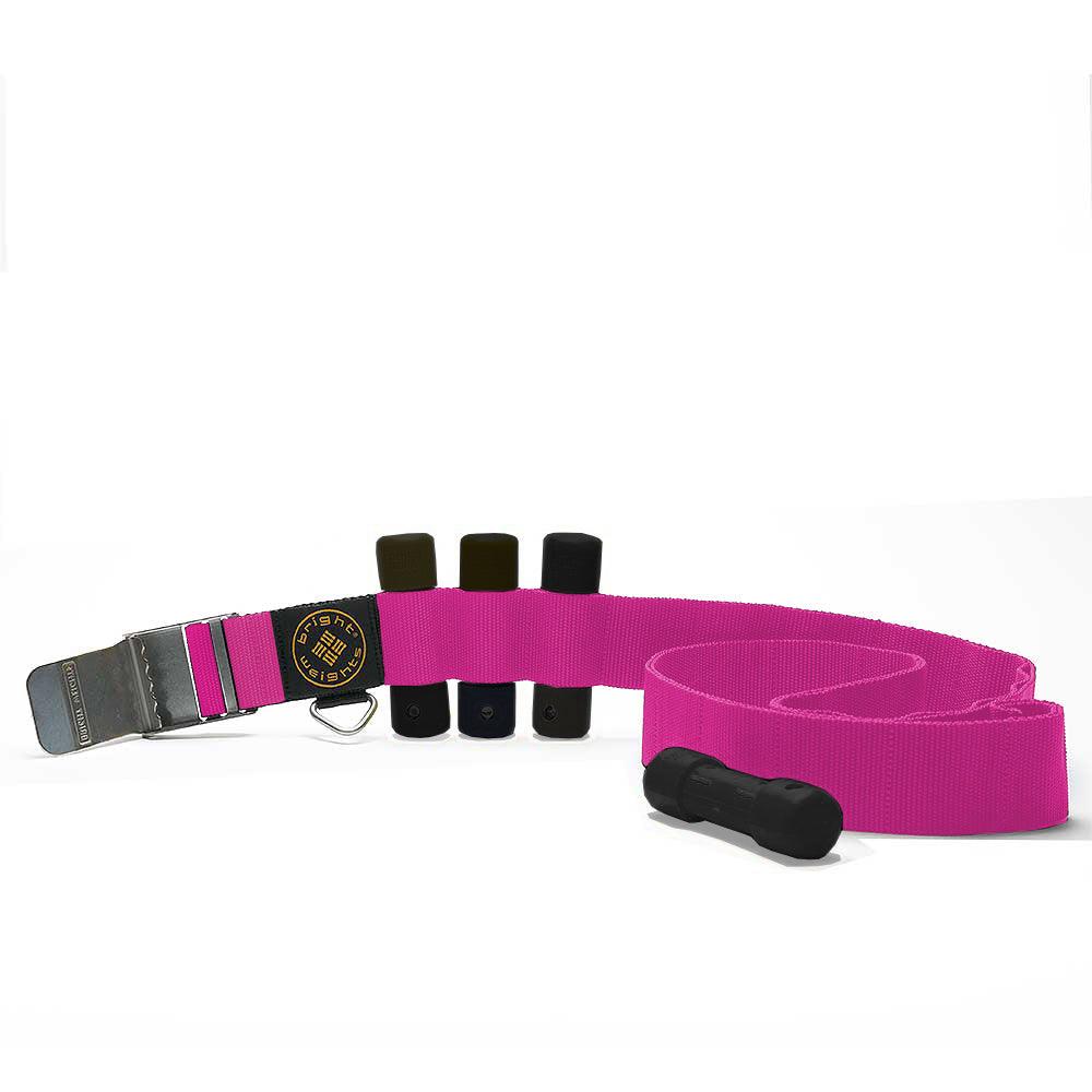 Scuba Diving Pink Weight Belt w/4PCs Black Slug Weights Set - Scuba Choice