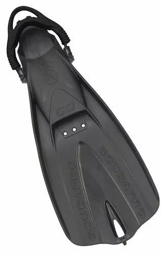 ScubaPro GO Travel Dive Fins - Black, XS-S, Open Heel