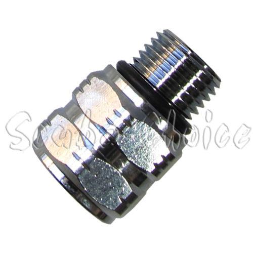 Scuba Adaptor M-1/2-20 to F-3/8-24 AS568-013 N70 | 1/2-20 UNF-2A | 3/8-24 UNF-2B - Scuba Choice