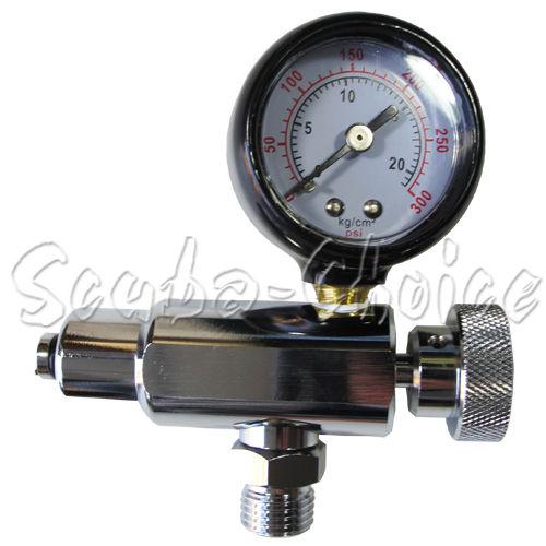 Scuba Diving 2nd Second Stage Regulator Adjustment Tool with Gauge 300 PSI - Scuba Choice