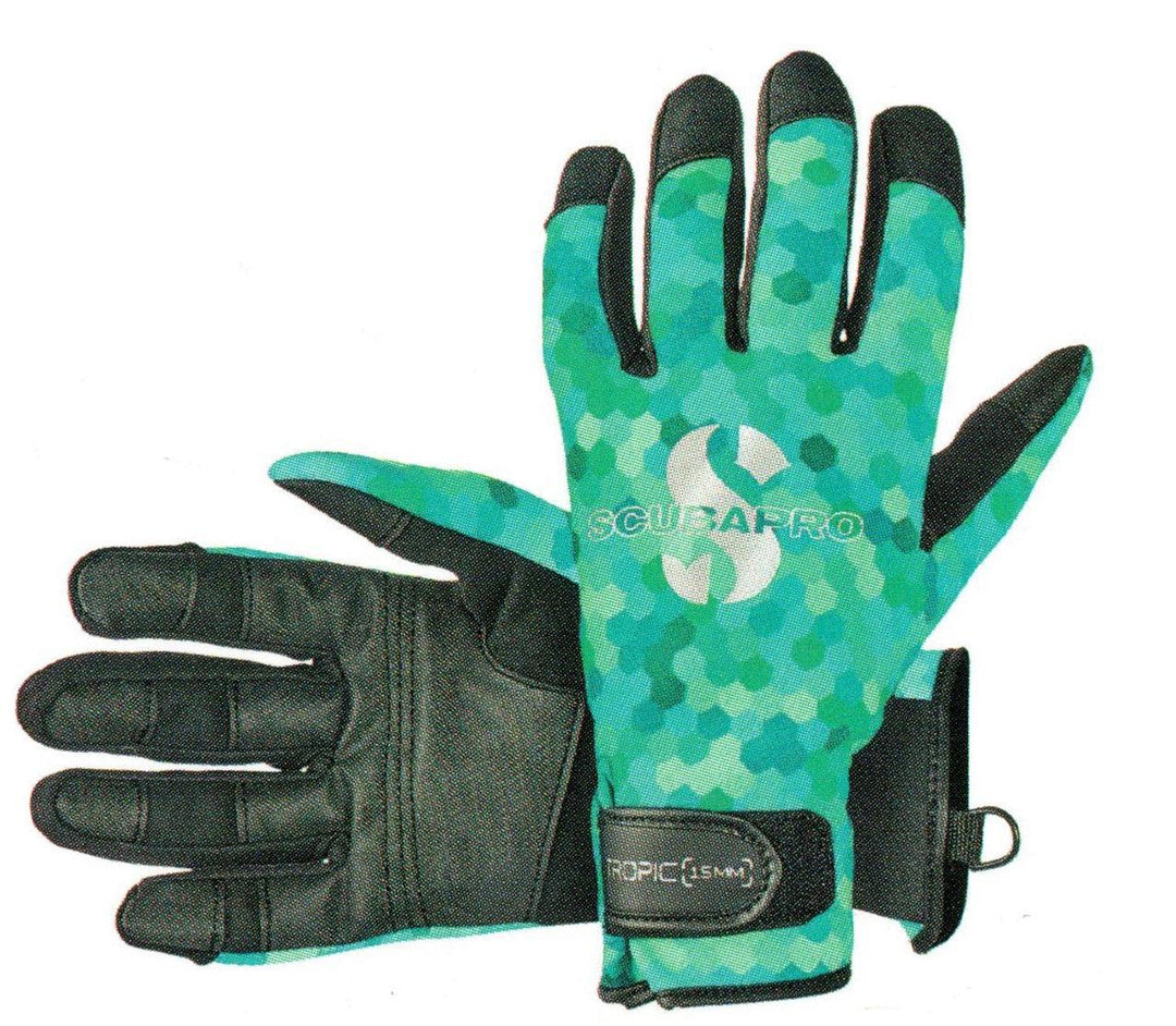 Tropic Gloves 1.5 mm - Caribbean (Teal) - Scuba Choice
