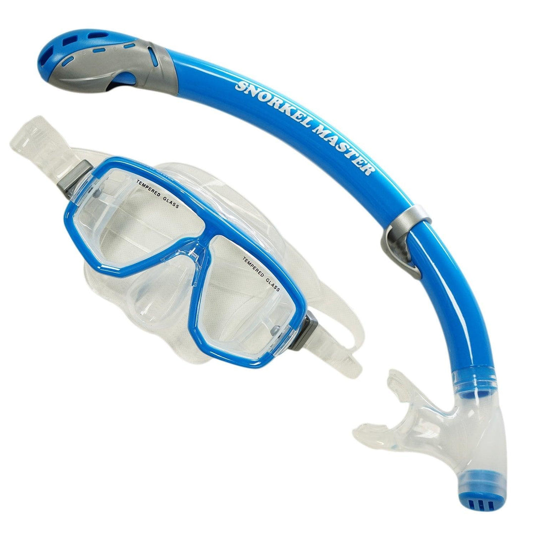 Snorkel Master Snorkeling Adult Mask & Semi-Dry Snorkel Combo - Scuba Choice
