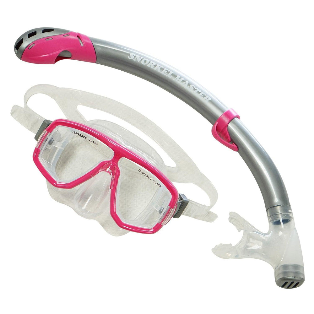 Snorkel Master Snorkeling Adult Mask & Semi-Dry Snorkel Combo - Scuba Choice