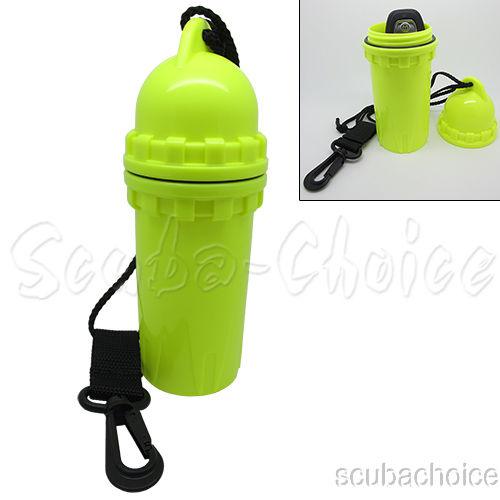 Scuba Diving Snorkeling Waterproof Cylindrical Dry Box with Clip - Scuba Choice
