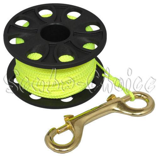 Scuba Choice Diving Compact Finger Spool 167ft Dive Reel- Yellow Line - Scuba Choice