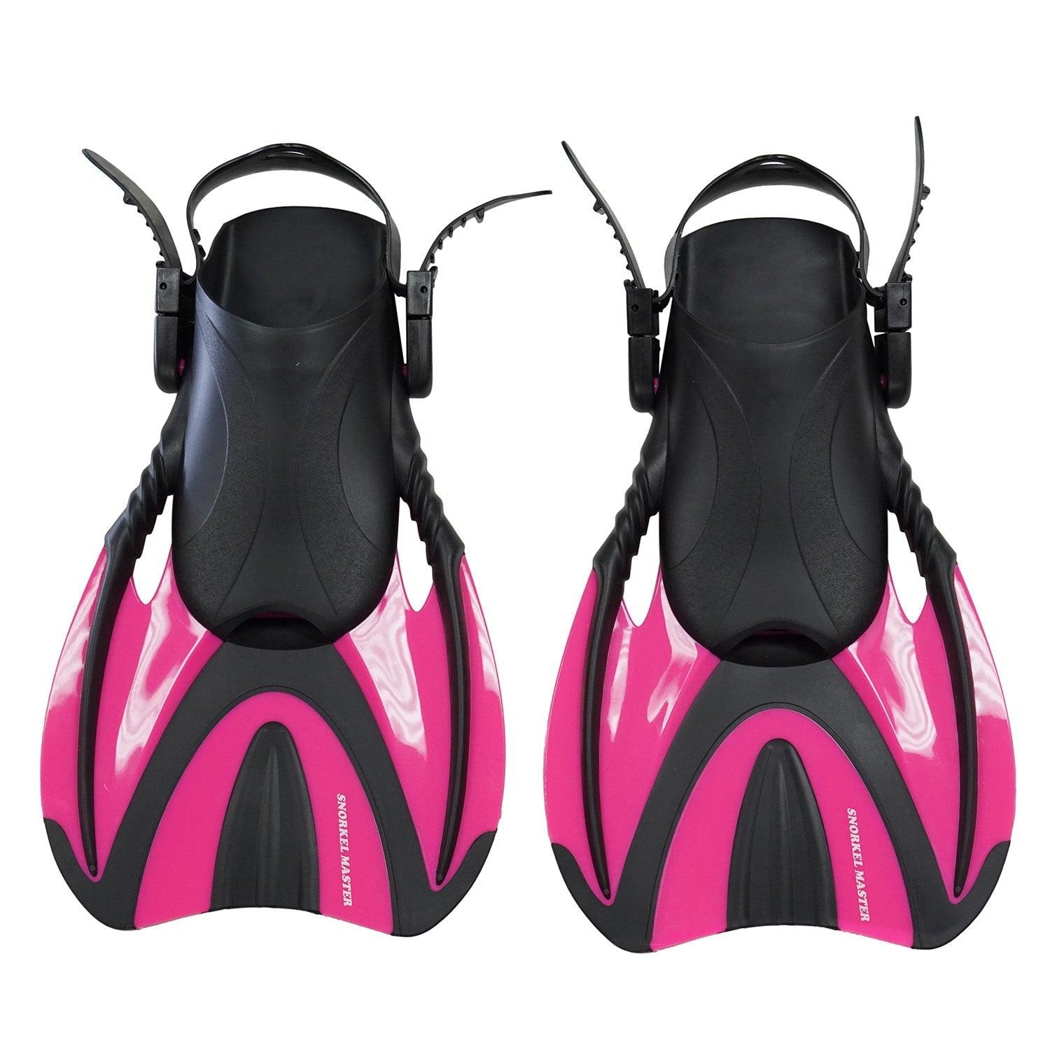 Snorkel Master Adult Hot Pink Swimming Snorkeling Fins - Scuba Choice