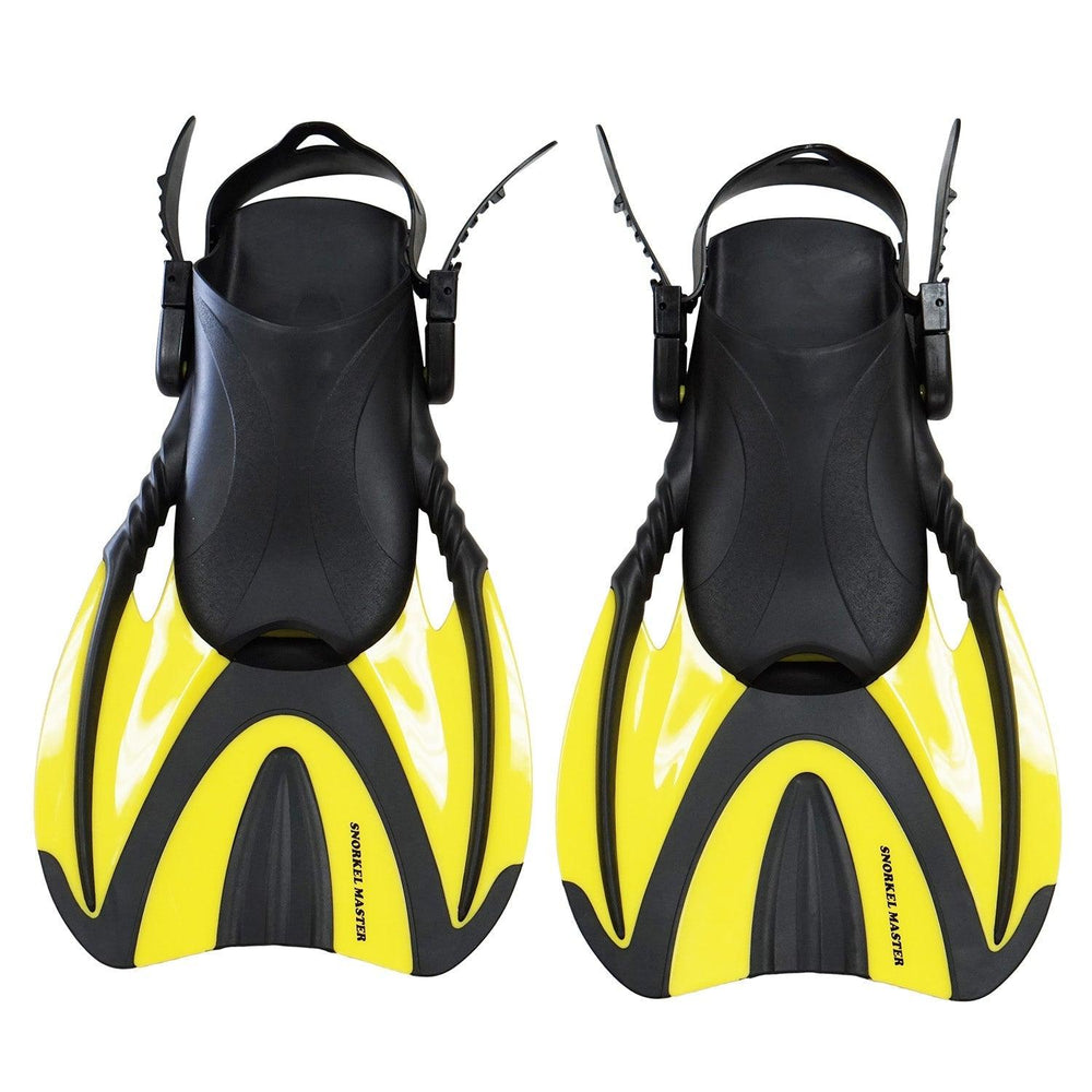 Snorkel Master Adult Yellow Swimming Snorkeling Fins - Scuba Choice