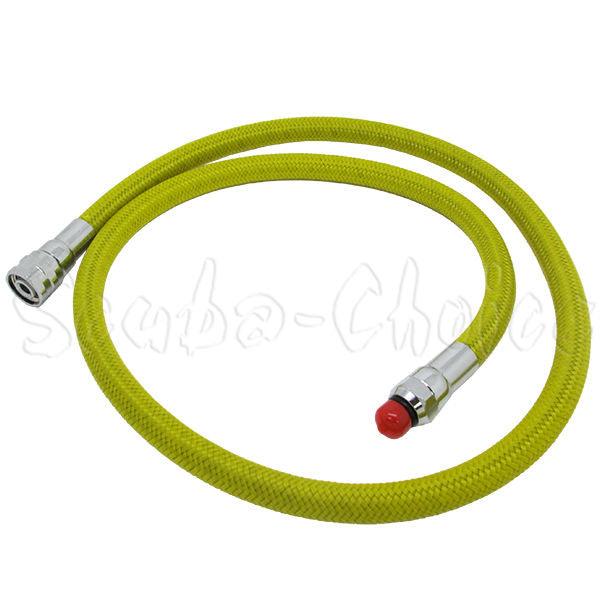 Scuba Diving 36" Nylon Braided Yellow Low Pressure Regulator Hose 2nd Stage - Scuba Choice