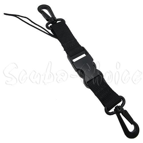 Scuba Diving Lanyard with Dual Clips & Quick Release Buckle - Scuba Choice