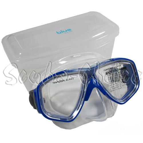 Scuba Blue Isla Low volume Free Dive Blue Silicone Mask with Box - Scuba Choice