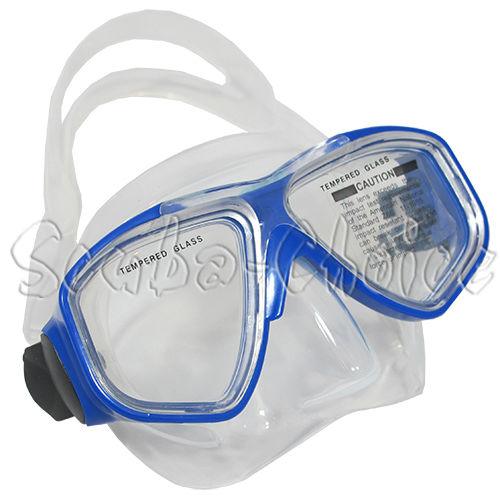 Scuba Blue Isla Low volume Free Dive Blue Silicone Mask with Box - Scuba Choice