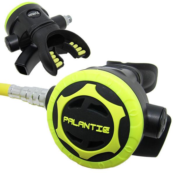 Palantic AS206 Black/Yellow Second Stage Regulator Octopus w/ 36" 350PSI Hose - Scuba Choice