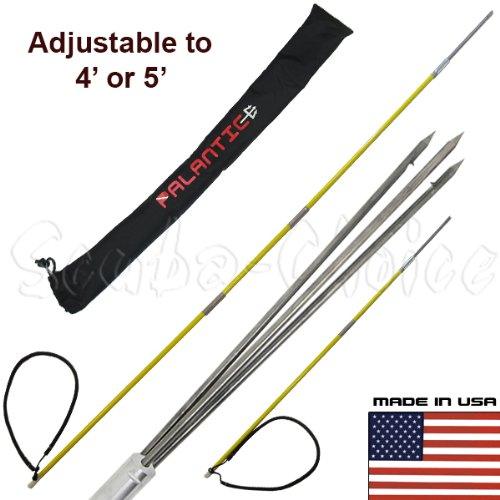 6' Travel Spearfishing 3Piece Pole Spear 3 Prong Paralyzer Adjustable to 4' & 5' - Scuba Choice