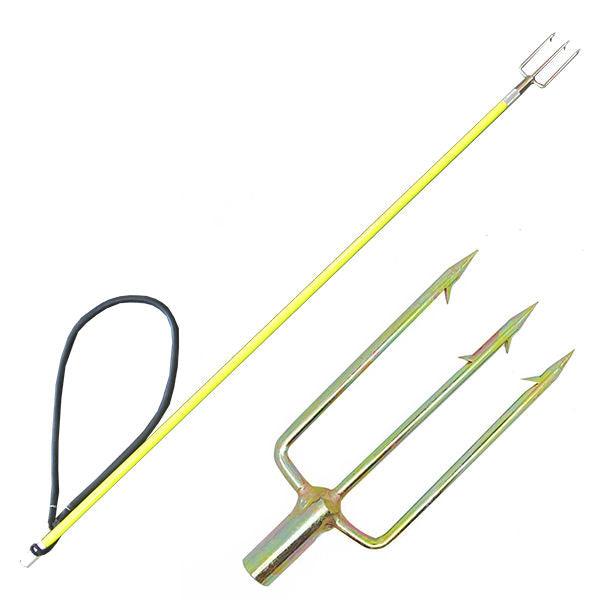 Spearfishing 3.5ft Fiber Glass Pole Spear Hawaiian Sling w/ 3 prong harpoon tip - Scuba Choice