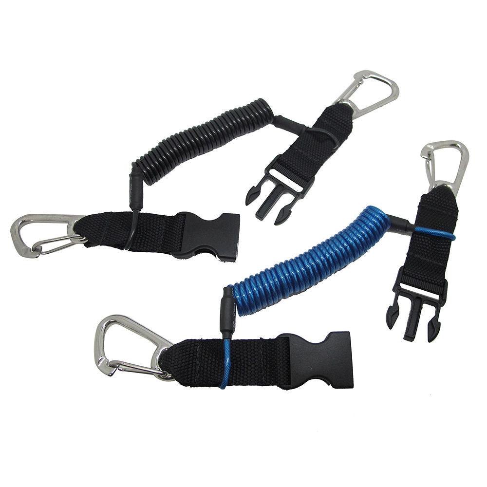 Scuba Diving Deluxe Snappy Camera Lanyard with Heavy Duty Clips, 1.8m Coil - Scuba Choice