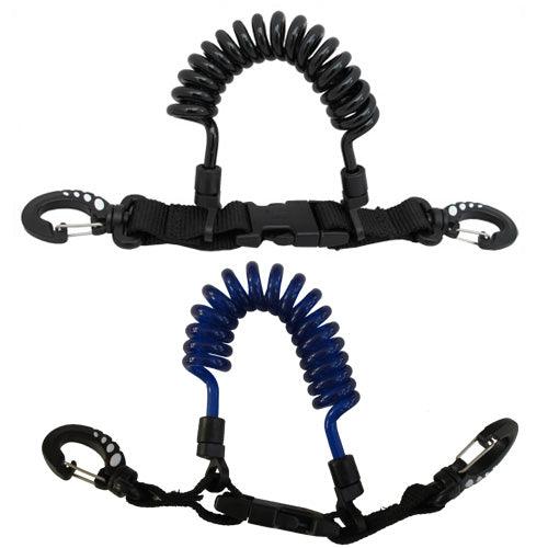 Scuba Diving Shark Coil Lanyard with Snaps and Quick Release Buckles - Scuba Choice