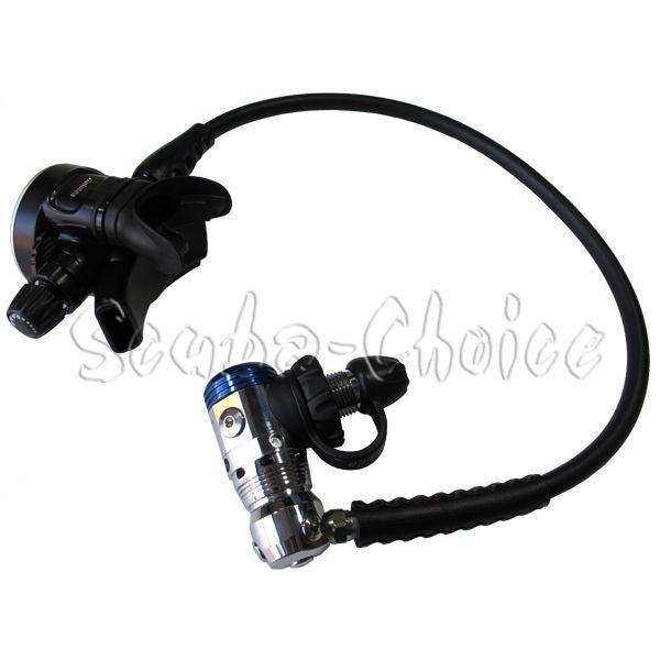 Scuba Diving Palantic AS103 DIN Regulator Adjustable Second Stage w/ 27" Hose - Scuba Choice