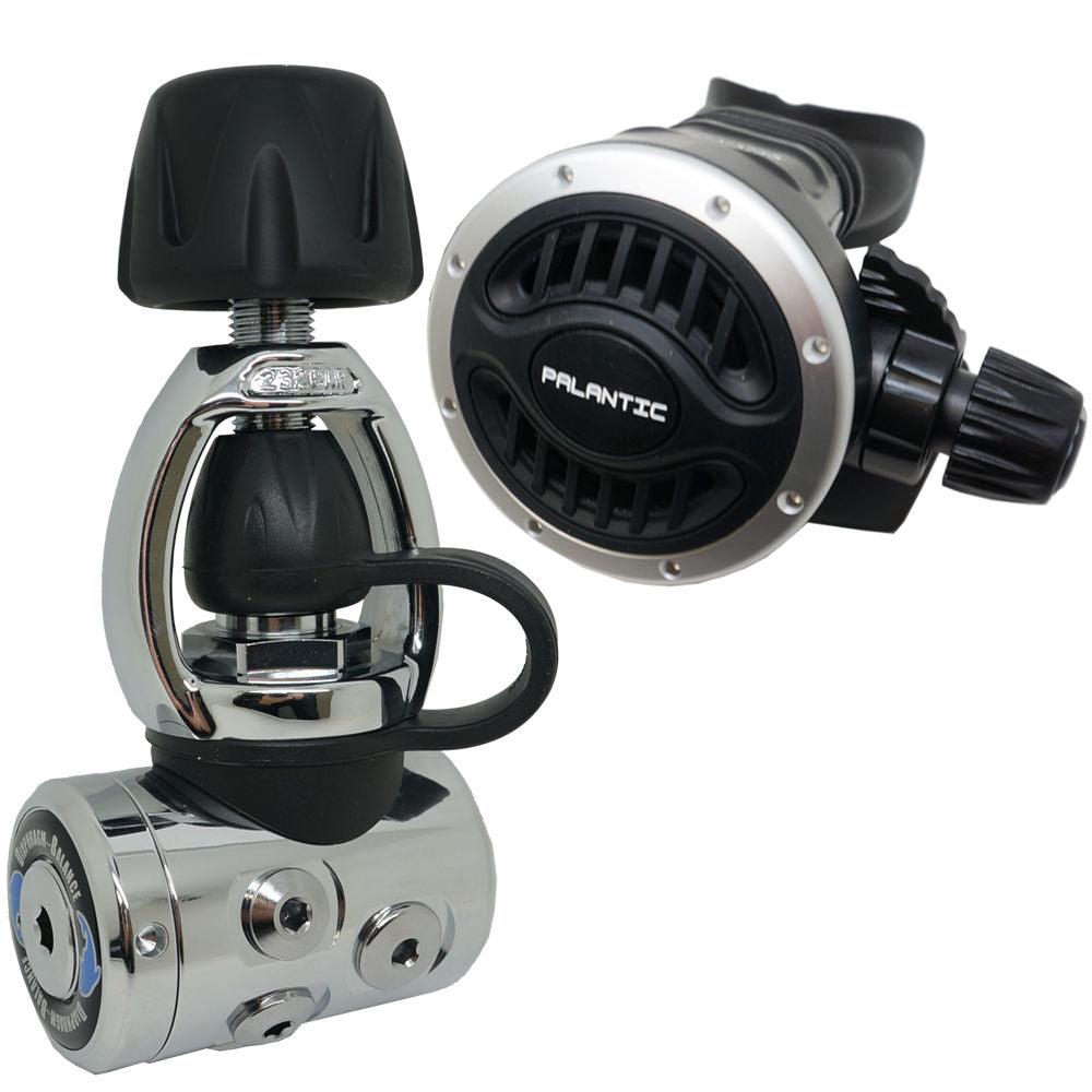 Scuba Choice Palantic AS206 – Secondo Stadio Octopus Per Immersione, Non Regolabile, Boccaglio In Silicone (Nero/Giallo)
