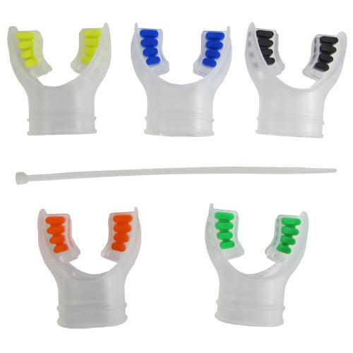 Scuba Diving Clear Silicone Octopus Snorkel Mouthpiece Color Tab & Regulator Tie - Scuba Choice